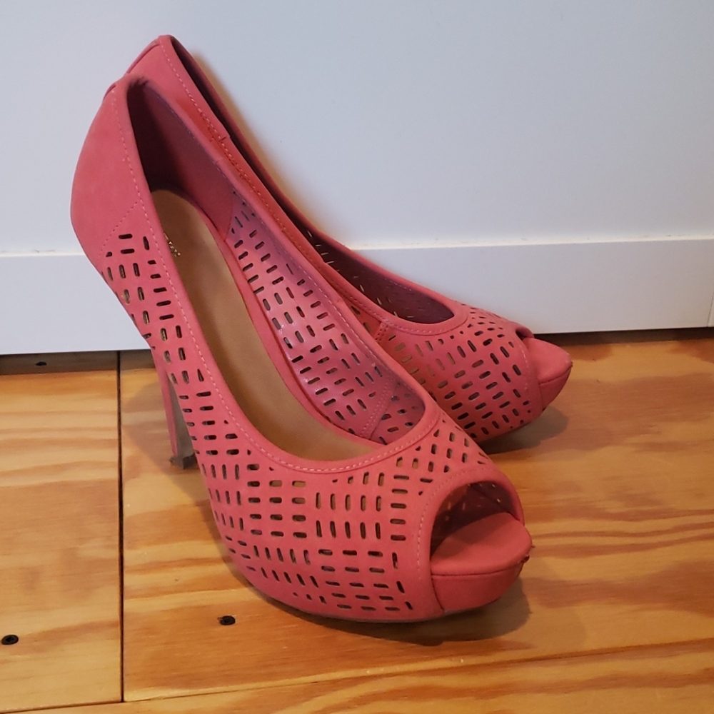 Cute coral heels